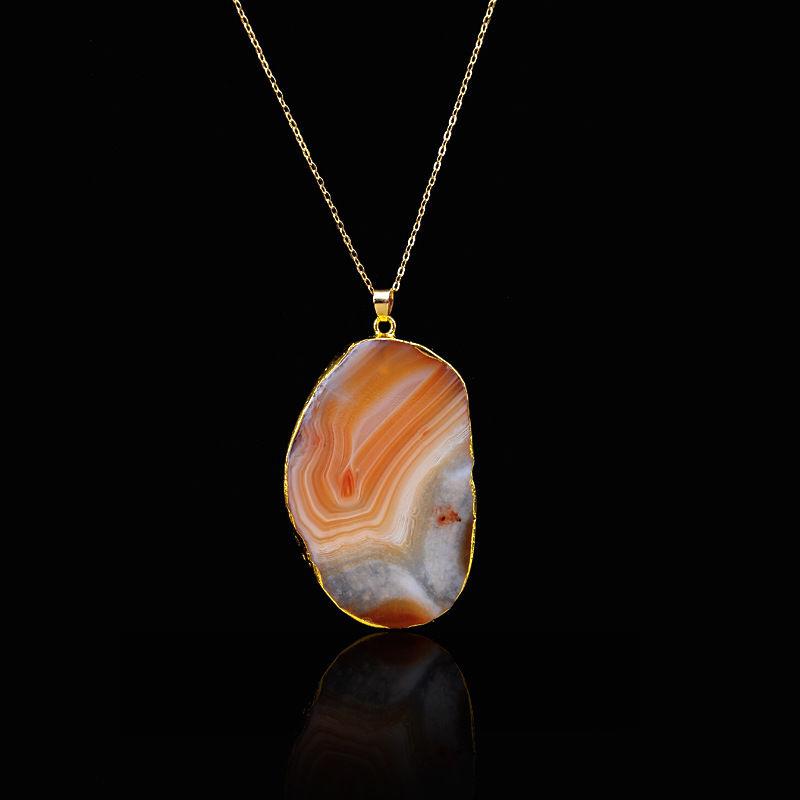 Colorful Irregular Shaped Agate Necklace
