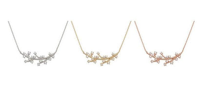 Dainty Crystal Tree Branch Necklace