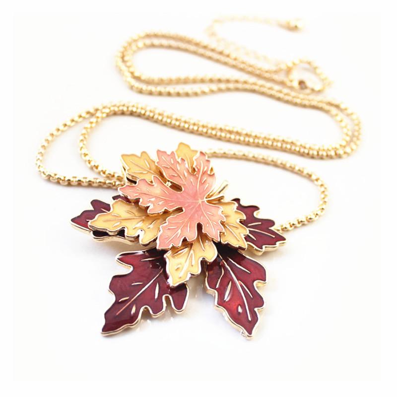 Golden Maple Leaf Necklace