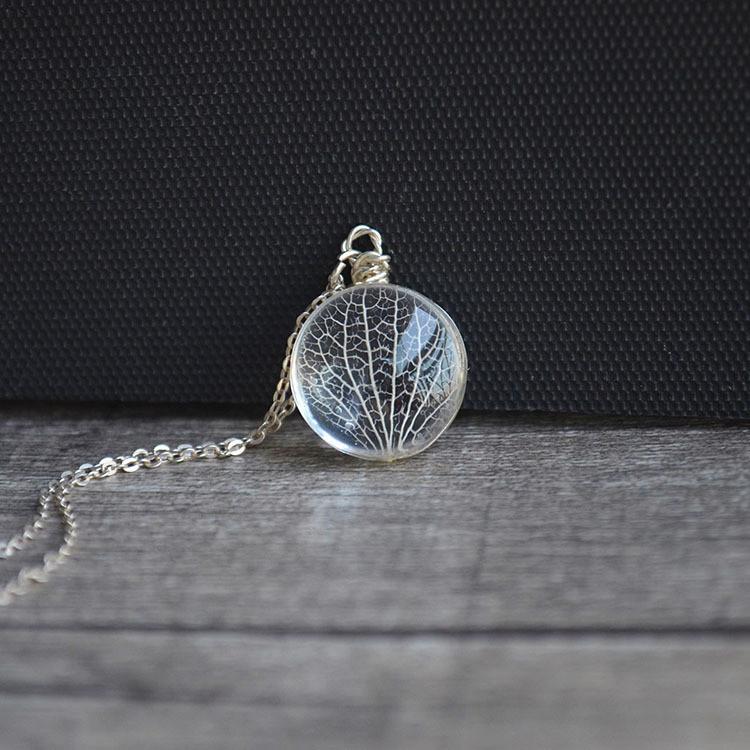 Kabbalah Tree of Life Real Flower Pendant Necklace