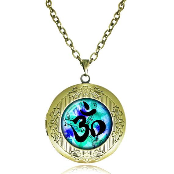 Mandala Glass Dome Choker Locket Necklace