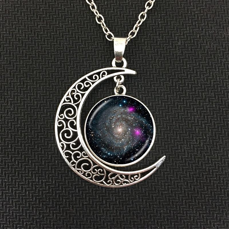 Moon Galaxy Charm Necklace