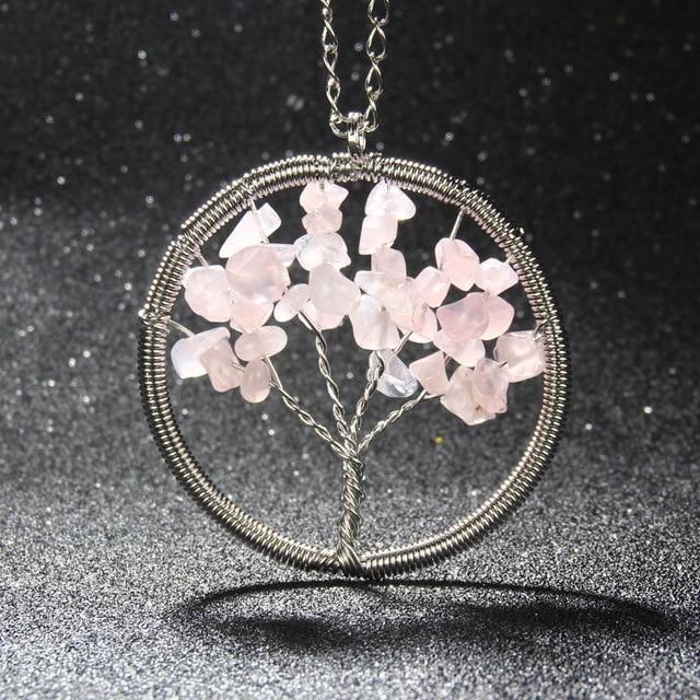 Natural Stones Tree of Life Necklace