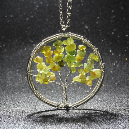 Natural Stones Tree of Life Necklace