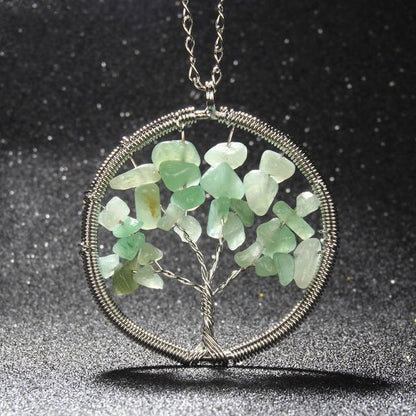 Natural Stones Tree of Life Necklace