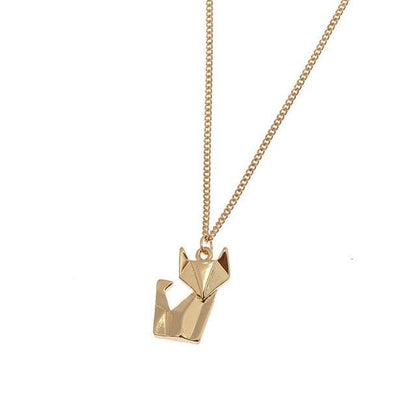 Origami Cat Necklace