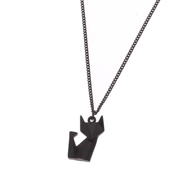 Origami Cat Necklace