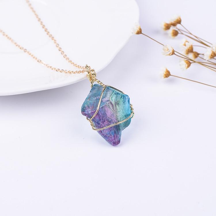 Rainbow Crystal Stone Necklace