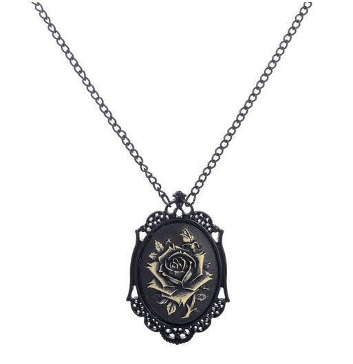 Steampunk Gothic Rose Necklace