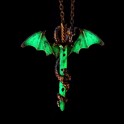 The Dragon Warrior Glow in the Dark Necklace
