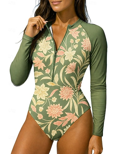 Rash Guard Upf50+ Quick Dry Lightweight Long Sleeve Bodysuit Swim Shirt Surfing Beach Water Sports Summer