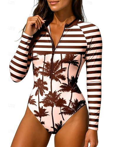 Rash Guard Upf50+ Quick Dry Lightweight Long Sleeve Bodysuit Swim Shirt Surfing Beach Water Sports Summer