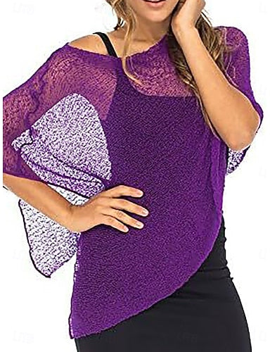 Swimwear Cover Up Rash Guard Swimsuit Patchwork See Through Vacation Beach Wear Plain Round Neck Sleeveless Bathing Suits