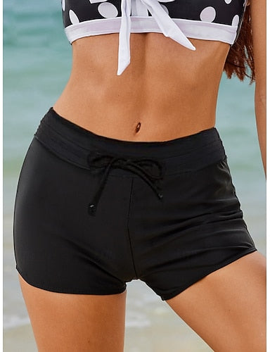 Normal Swimwear Bikini Bottom Swim Shorts Shorts Swimsuit Drawstring Color Beach Wear Summer Bathing Suits