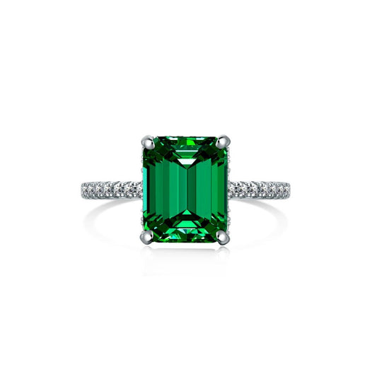 Emerald Cut 925 Sterling Silver Ring