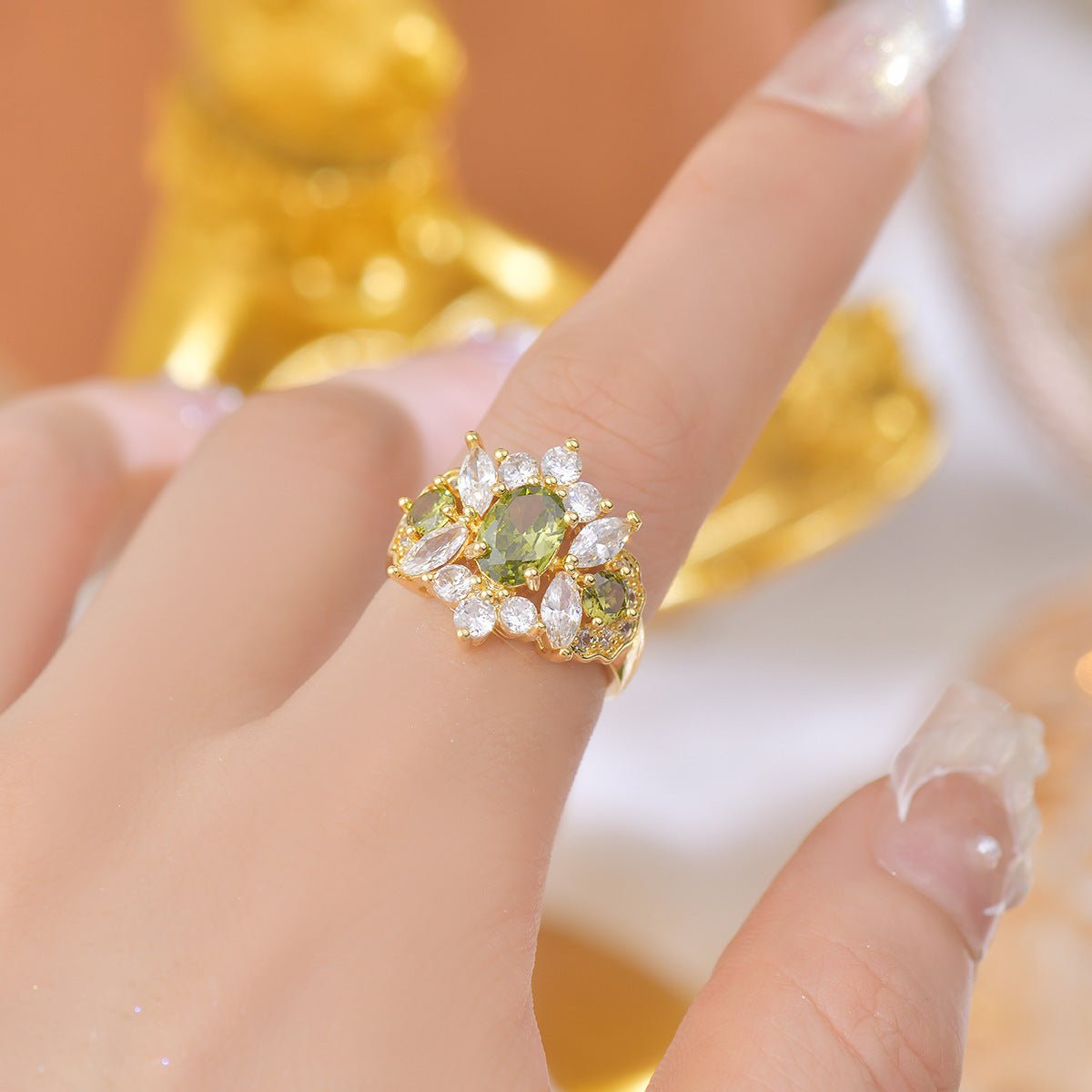 Opulent Peridot Ring