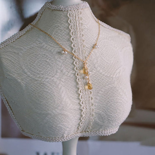 [] Connie Orange Gem Necklace