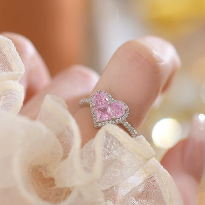 Danielle Pink Heart Ring
