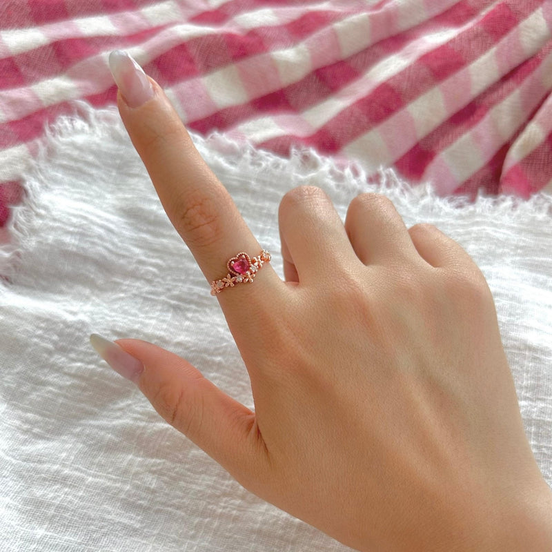 Layla Pink Heart Ring