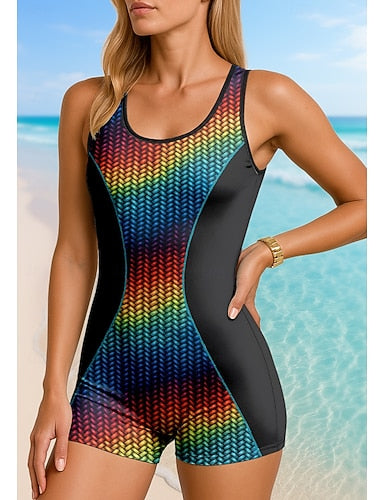 Rash Guard One Piece Surfing Suit Bathing Suit Abstract Zip Up With Built in Bra Removable Pad Uv Sun Protection Upf50+ Ultra Light (ul) Sleeveless Swimwear Bodysuit Surfing Canoeing Beach
