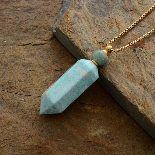 Crystal Perfume Bottle Necklace