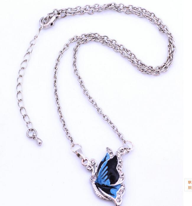 Charming Blue Butterfly Necklace