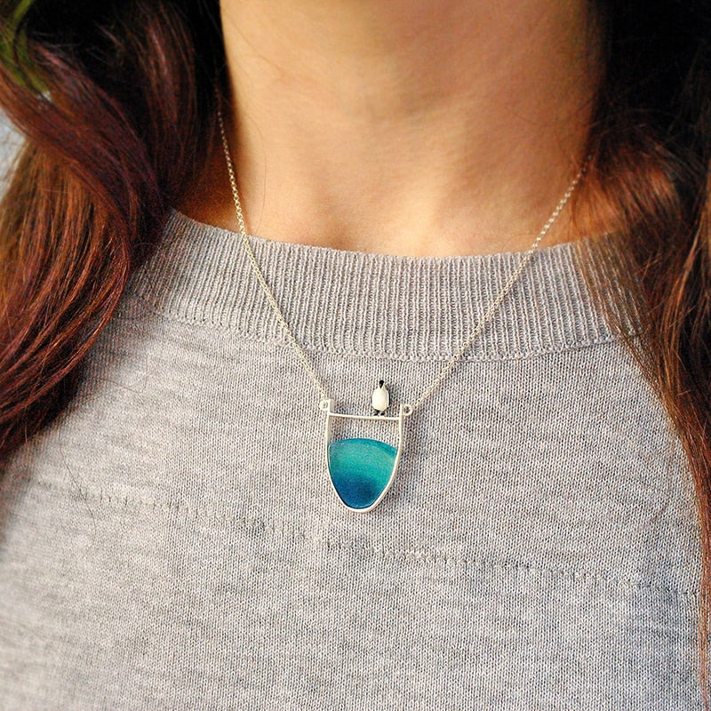 Sterling Silver Arctic Penguin Necklace