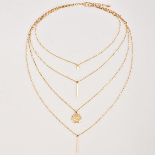 Retro Gold Multi-layer Necklace