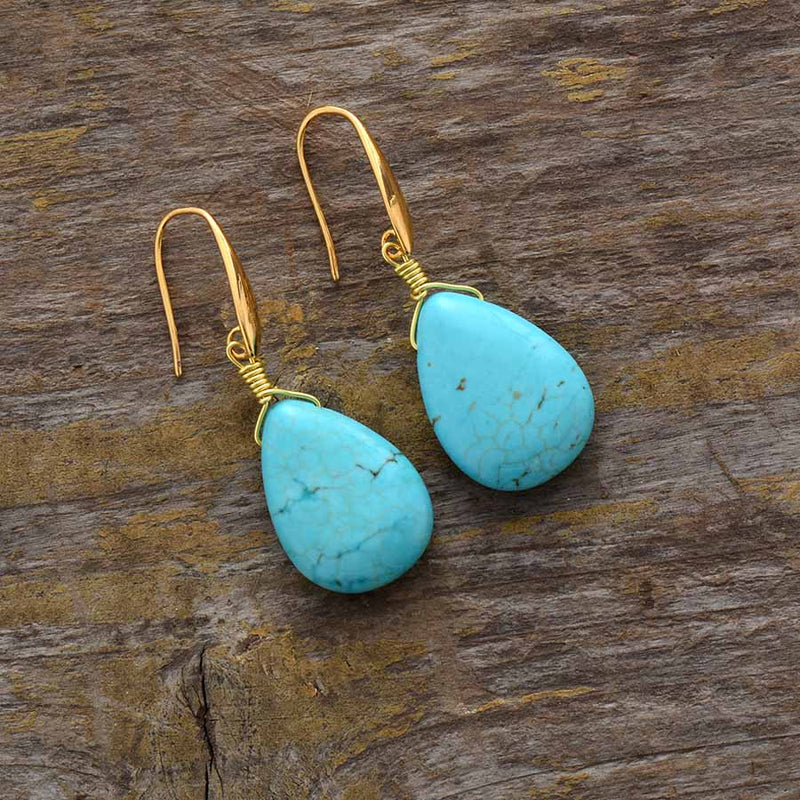 Turquoise Teardrop Earrings