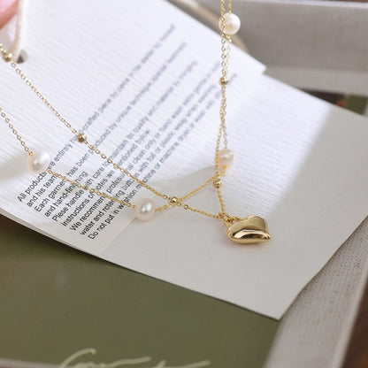 Lizzy Puffy Heart Necklace Set