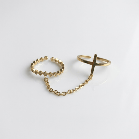 Blessed Bond Silver Ring - (adjustable)