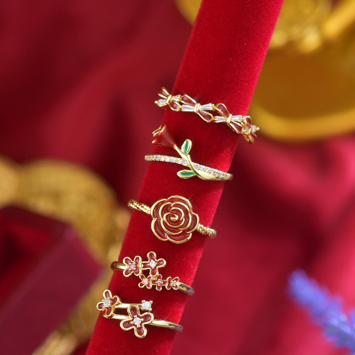 Red Camellia Ring