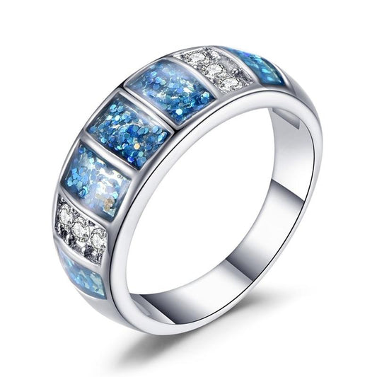 Blue Fairy Opal Ring