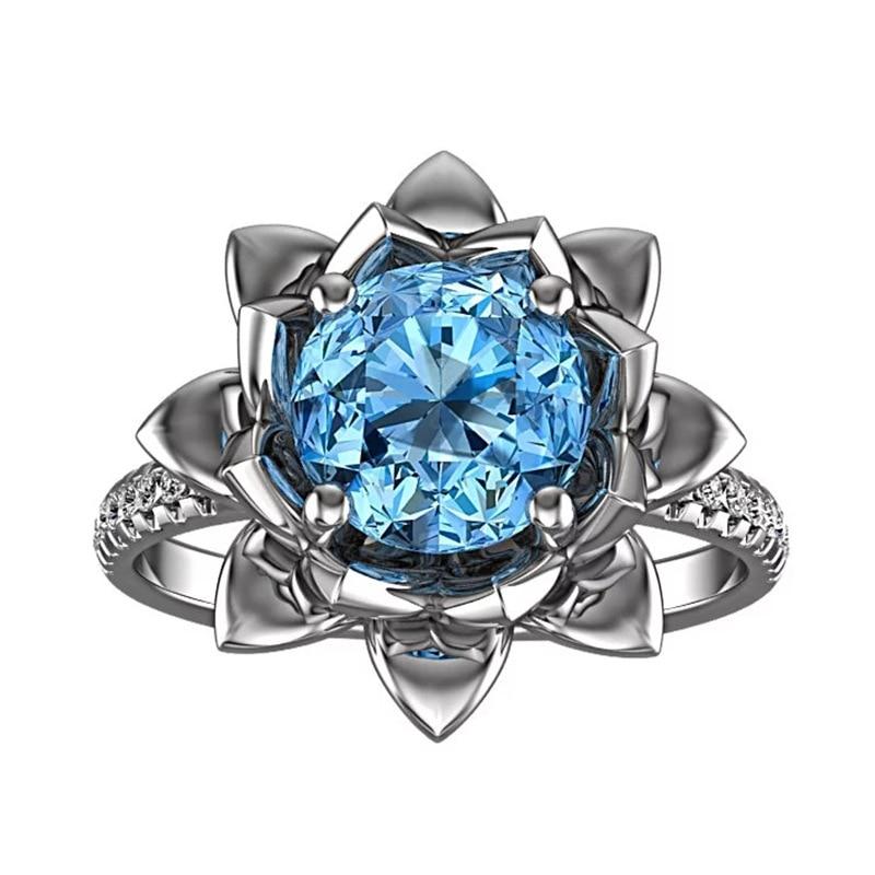 Blue Lotus Botanical Ring