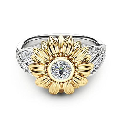 Crystal Sunflower Ring