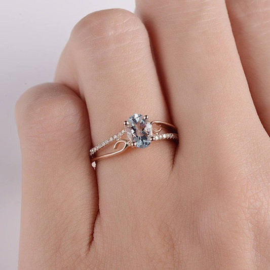 Blue Stone Princess Ring