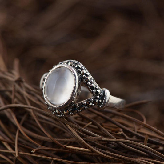 Enchanting Moonstone Sterling Silver Ring