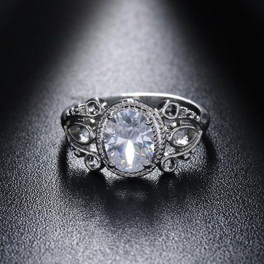 Exquisite Princess Crystal Ring