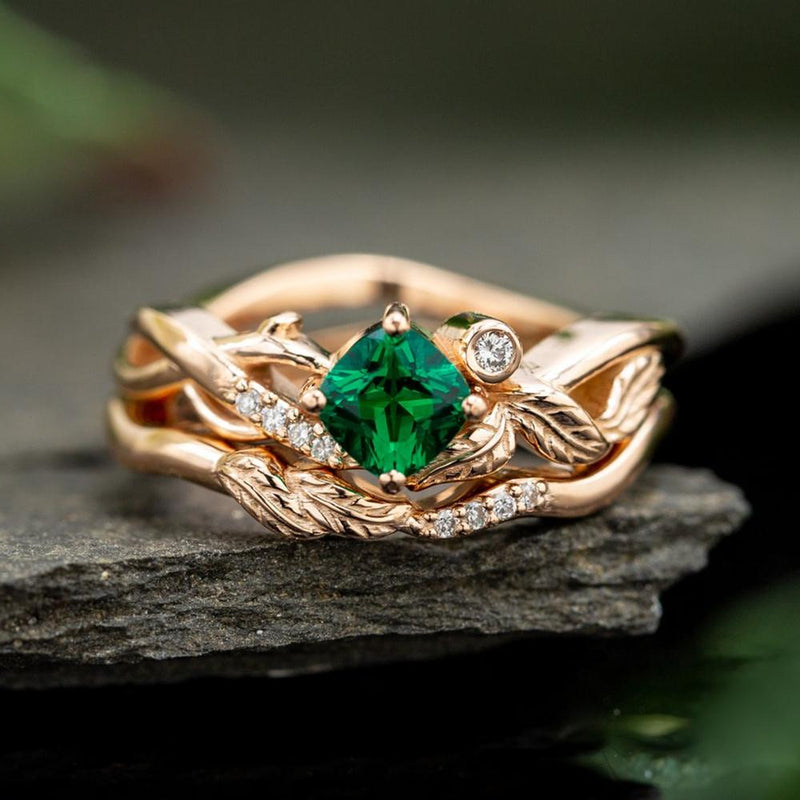 Green Forest Goddess Ring