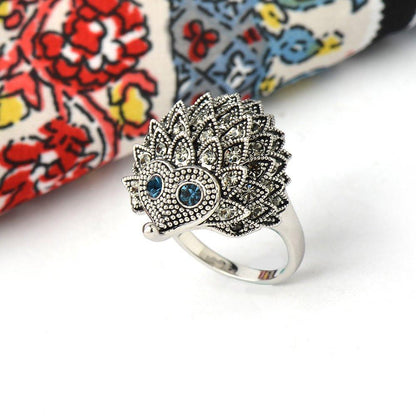 Hedgehog Crystal Ring