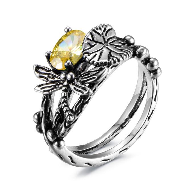 Lotus Leaf Dragonfly Ring