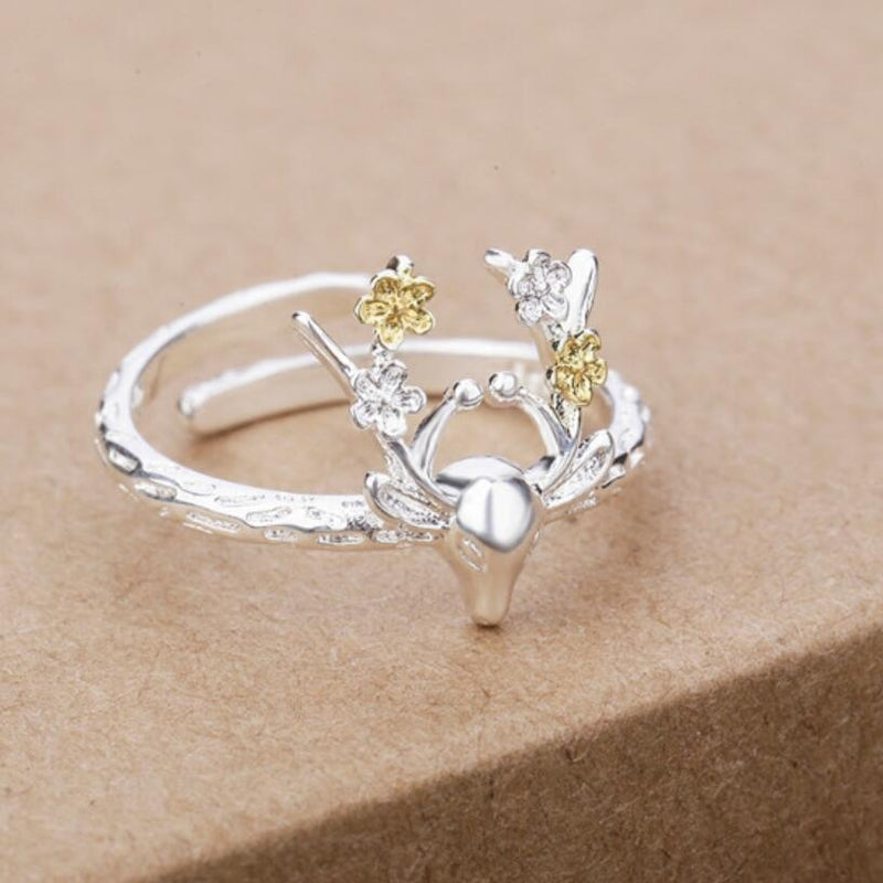Deer Sterling Silver Ring