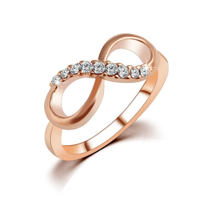 Rhinestone Infinity Ring