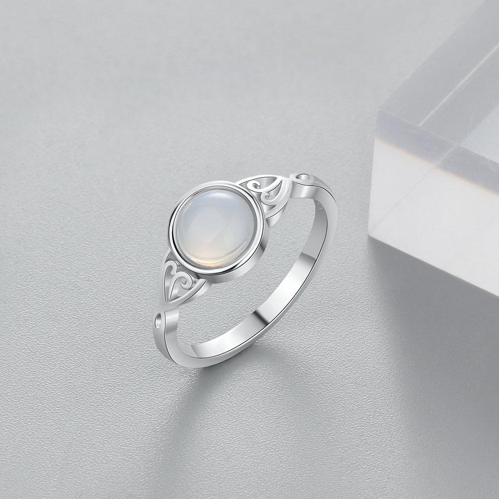 Romantic Moonstone Silver Ring