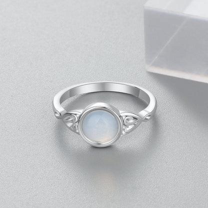 Romantic Moonstone Silver Ring
