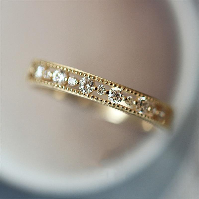 Sparkling Minimalist Crystal Ring