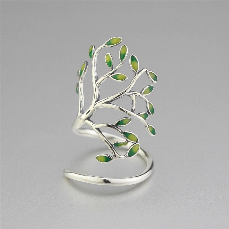Tree Wrap Silver Ring