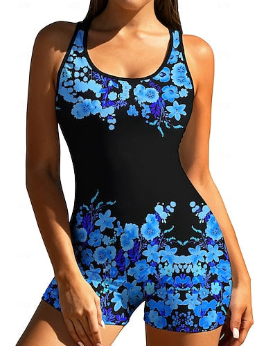 Rash Guard One Piece Surfing Suit Bathing Suit Tropical Color-blocking Zip Up With Built in Bra Removable Pad Uv Sun Protection Upf50+ Ultra Light (ul) Long Sleeve Swimwear Bodysuit