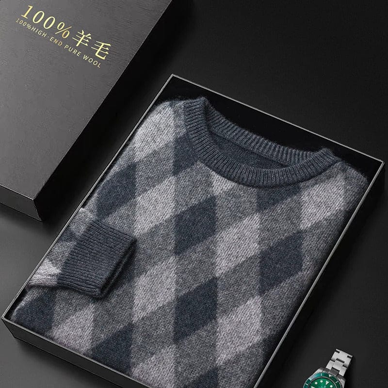 LM | O-neck colorful wool sweater 2024