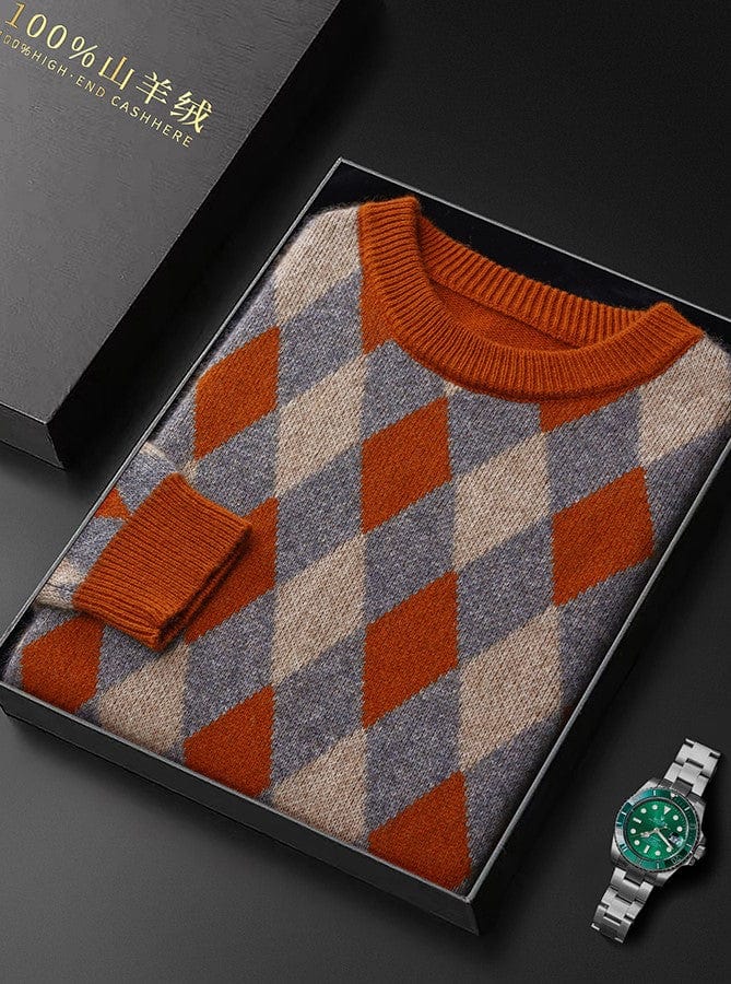 LM | O-neck colorful wool sweater 2024